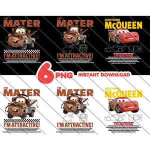Lightning Mcqueen und Mater Png, 6 hochauflösende Png-Dateien, Mcqueen Png, Tow Mater Png, Instant Download