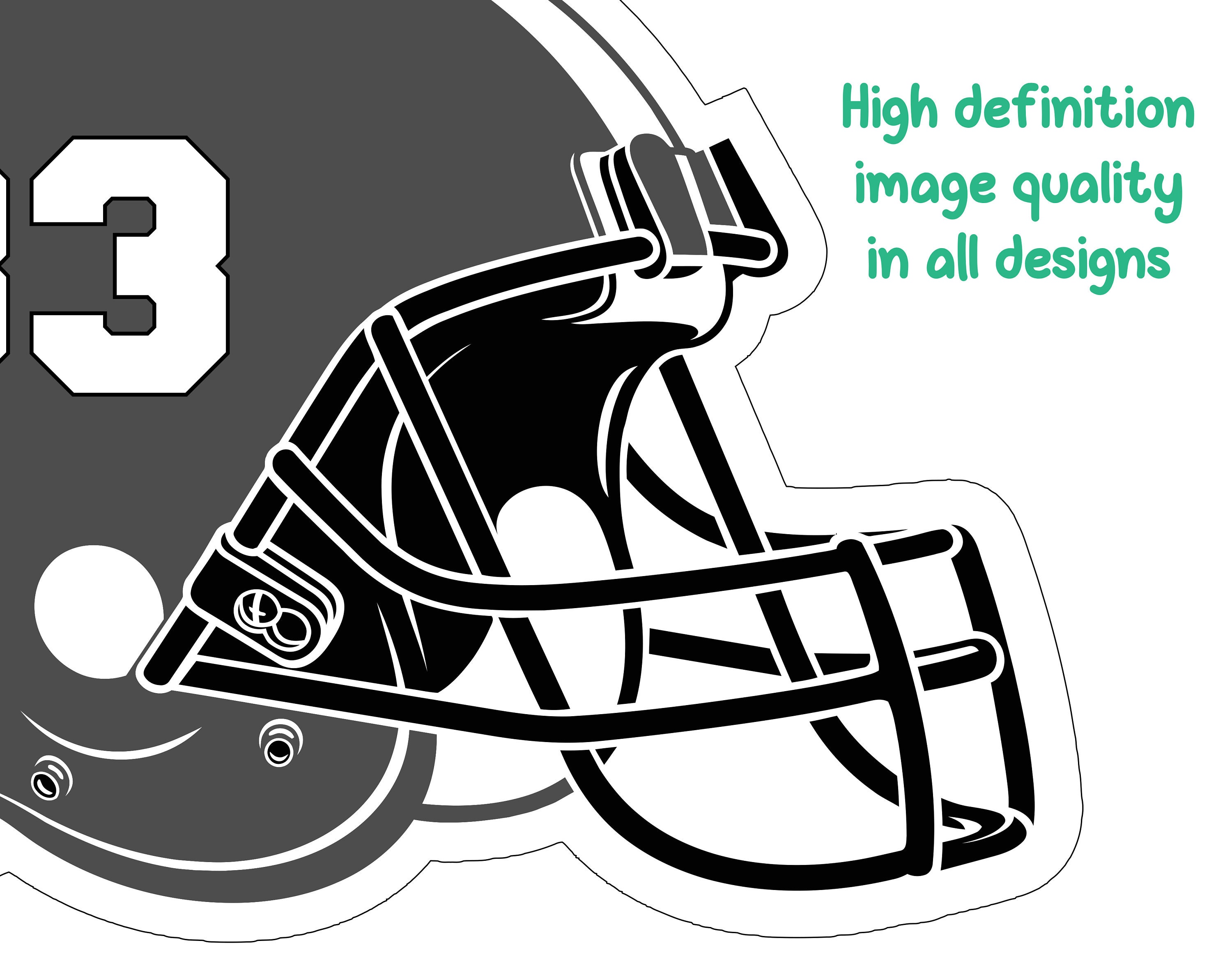 Football Helmet SVG: Vector Cut File, Clipart (digital Download) - Etsy, image size:3000x2368