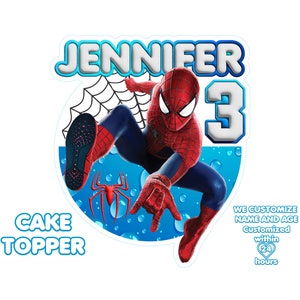 Personalized Spiderman Cake Topper: Custom PNG (Digital Download)