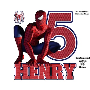 Personalized Spiderman Birthday Png, Personalize Your Celebration,