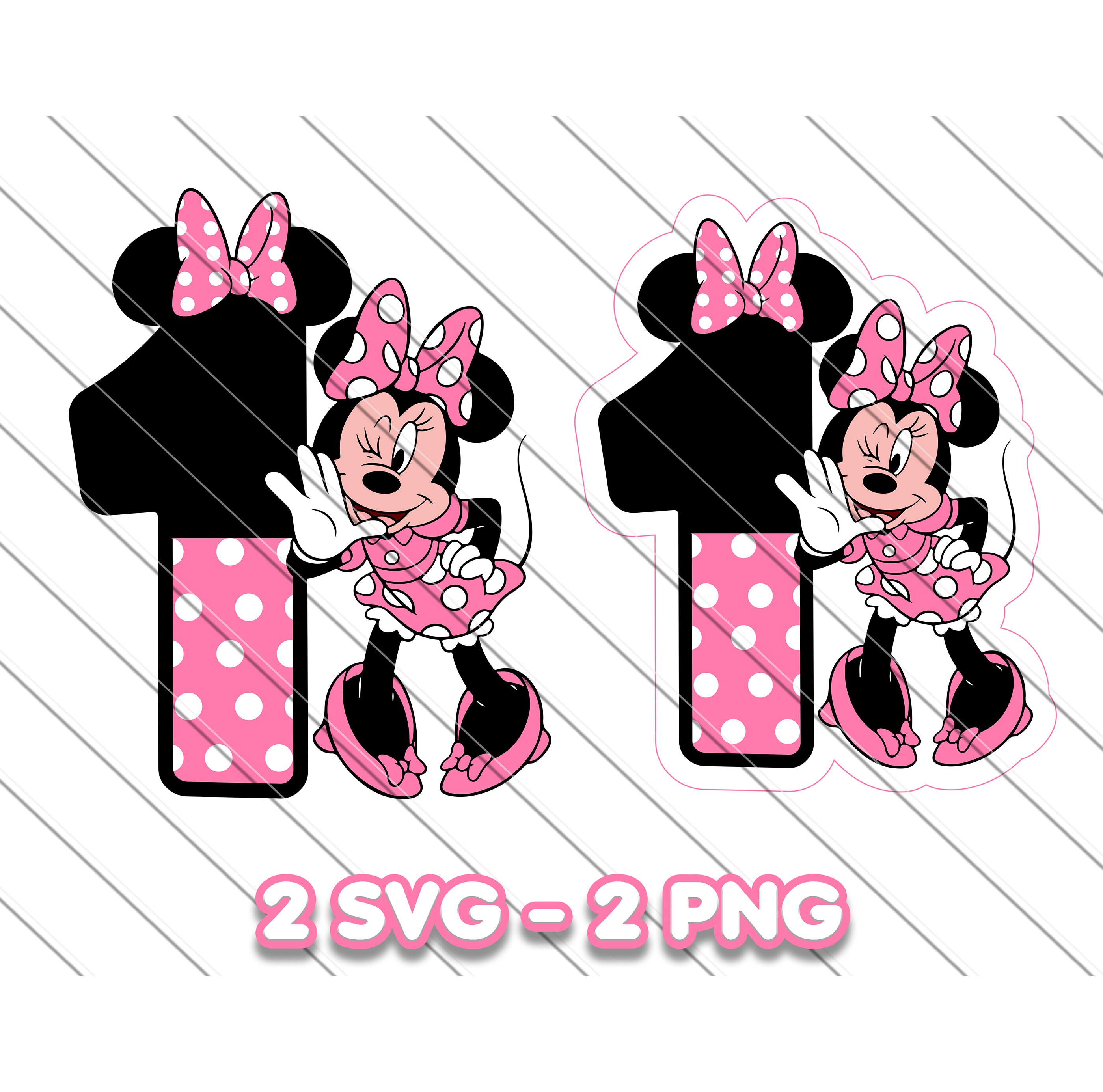 Printable Minnie Mouse 1st Birthday Svg Png Digital - Etsy Australia