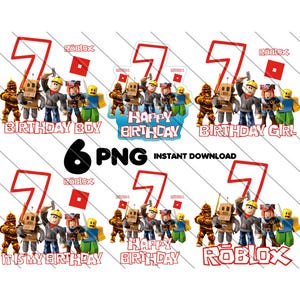 7e anniversaire de Roblox garçon - fille PNG, de gâteau Roblox, 7e anniversaire de Roblox, Roblox Png, Roblox Happy Birthday, de gâteau 7e anniversaire