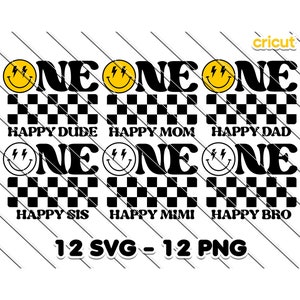 Um cara feliz combinando aniversário Svg,Png, primeiro aniversário, rosto sorridente Svg, roupa de aniversário, um cara feliz, aniversário de família, mamãe e eu