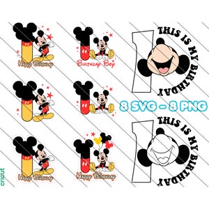 Svg Mickey Mouse, décoration de gâteau Mickey Mouse, Mickey Png, clipart, joyeux anniversaire, 1er anniversaire, 1er anniversaire de Mickey Mouse, décorations de cupcakes
