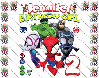 Personalized Spidey Birthday Family PNG: Custom Matching Shirts (Digital Download)