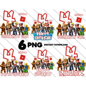 Roblox 4th Birthday Boy - Girl PNG, Roblox Cake Topper, Roblox 4th Birthday, Roblox Png, Roblox Happy Birthday, 4th Birthday Cake Topper
