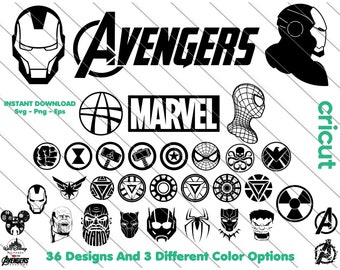 Marvels Svg, Marvel Avengers, Marvels Svg pour Cricut, Marvels Png, Svg, Eps Marvel super-héros SVG, logo Marvel