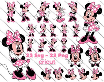 Rosa Minnie Mouse Svg, Minnie Mouse para Cricut, Minnie Mouse Png,Svg