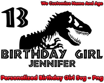 Gepersonaliseerde Jurassic Park-verjaardagsfeestje SVG, png (digitale download)
