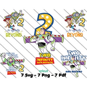 Deux à l'infini et au-delà Svg, Png, Pdf, Toy Story Svg, téléchargement numérique,