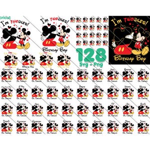 Oh Twodles, famille assortie, Mickey Mouse, anniversaire garçon, ensemble Svg famille anniversaire garçon, Mickey Mouse, membres de la famille Oh Twodles, téléchargement immédiat