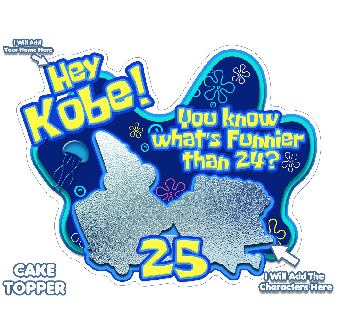 Personalized Cake Topper, What is Funnier Than 24 25, 25, Cake Topper