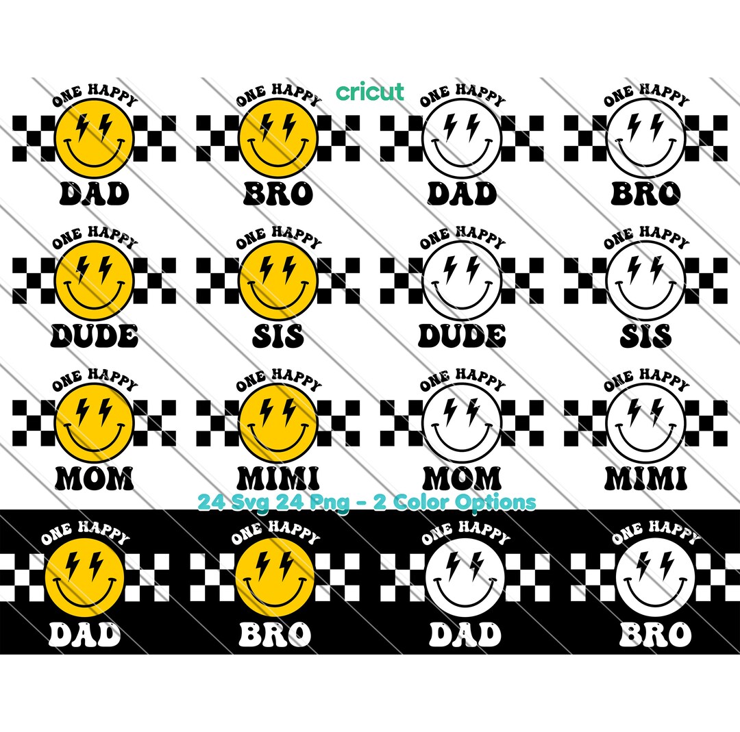 One Happy Dude Svg Family One Birthday Png Bundle First - Etsy