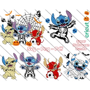 Stitch Halloween Svg, Png, Pdf, Happy Halloween SVG, Stitch Svg, Svg voor Cricut, Halloween SVG, digitale download, Little Monster Halloween