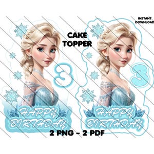 3e anniversaire d'Elsa, décoration de gâteau de princesse, Anniversaire Elsa Png, Bannière Anniversaire La Reine Des Neiges, Png La Reine Des Neiges, Pdf, Fête Pour 3e Anniversaire, Décoration de gâteau