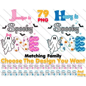 Personalized The Spooky One PNG, Custom Halloween First Birthday Matching Family PNG, Spooky One Sublimation Design, Halloween Family Bundle