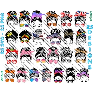Messy Bun Svg, Png, Svg For Cricut
