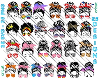 Messy Bun Svg, Png, Svg For Cricut