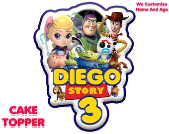 Personalized Toy Story Cake Topper: Birthday Party Decor (Digital Download)
