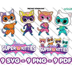 Super Kitties Logo, svg, Png, SuperKitty Charakter, Super Kitties svg, SuperKitty Geburtstag, Super Kitties T-Shirt svg, svg, Png, Pdf