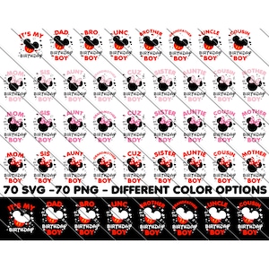 Esquadrão De Aniversário, Família Correspondente Png, Pacote Família Aniversário Menino Svg, Png, Mickey Mouse Svg, Aniversário Menino Família Svg, Png