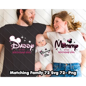 Birthday Girl, Minnie Mouse Svg, Birthday Girl Family Svg, Matching Family, Minnie Mouse Png, Family Bundle Birthday Girl Svg, Png