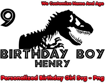 Gepersonaliseerde Jurassic Park-feestje SVG: aangepaste banner digitale download)