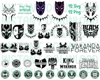 ブラックパンサー SVG、ワカンダフォーエバー SVG、マーベルブラックパンサー SVG、ワカンダコーヒーテンプレート、クリップアート、画像ファイル、即時ダウンロード