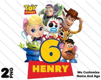 Custom Toy Story Birthday PNG: Personalized T-Shirt Design (Digital Download)