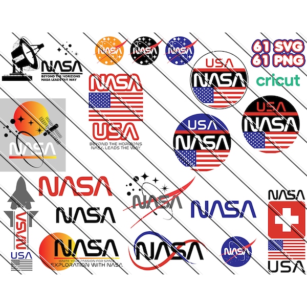 NASA Logo Collection, Nasa Svg, Nasa Logos, Space, Svg For Cricut, Png Space Png, Symbols of NASA Vector