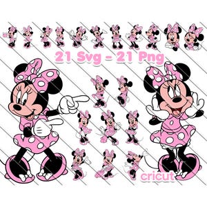 Minnie Mouse Svg, Minnie Mouse Svg Para Cricut, Minnie Mouse Png, Minnie Mouse Rosa