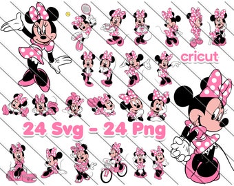 Minnie Mouse Rosa Svg, Minnie Mouse Para Cricut, Minnie Mouse Png,Svg