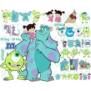 Monsters Svg, Characters SVG, Monsters For Cricut, Monsters Head Svg, Sully Svg, Mike Svg, Boo Svg,