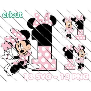 Minnie Mouse Svg, Minnie Mouse Svg para Cricut, Minnie Mouse Png, Clip Art, Archivos de imagen