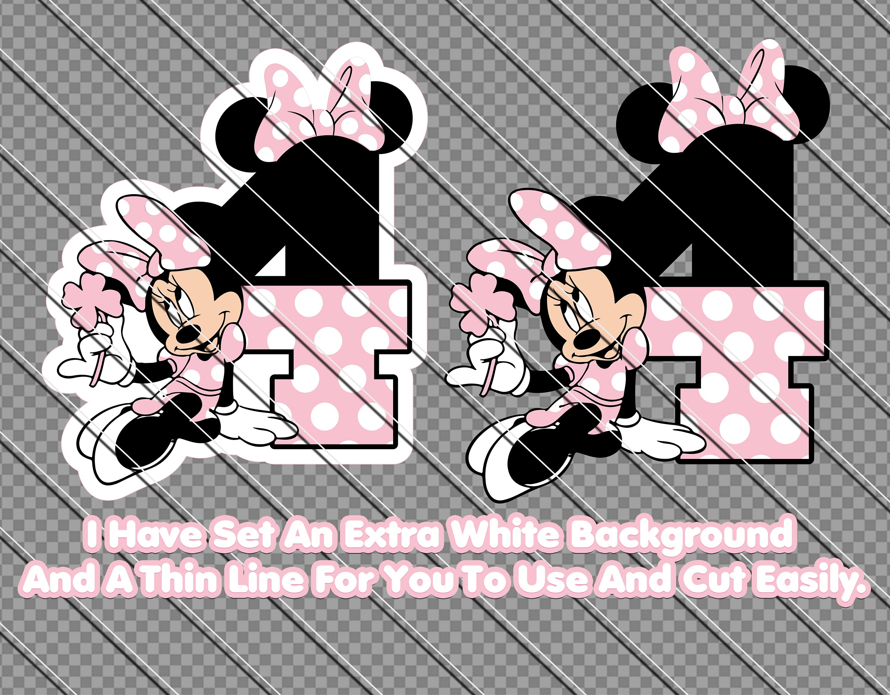 Minnie Mouse 4th Birthday Minnie Mouse Svg Minnie Mouse Svg Etsy