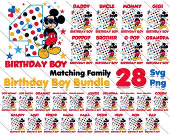 Mickey 4th Birthday Family Matching Shirts SVG PNG (Digital Download)