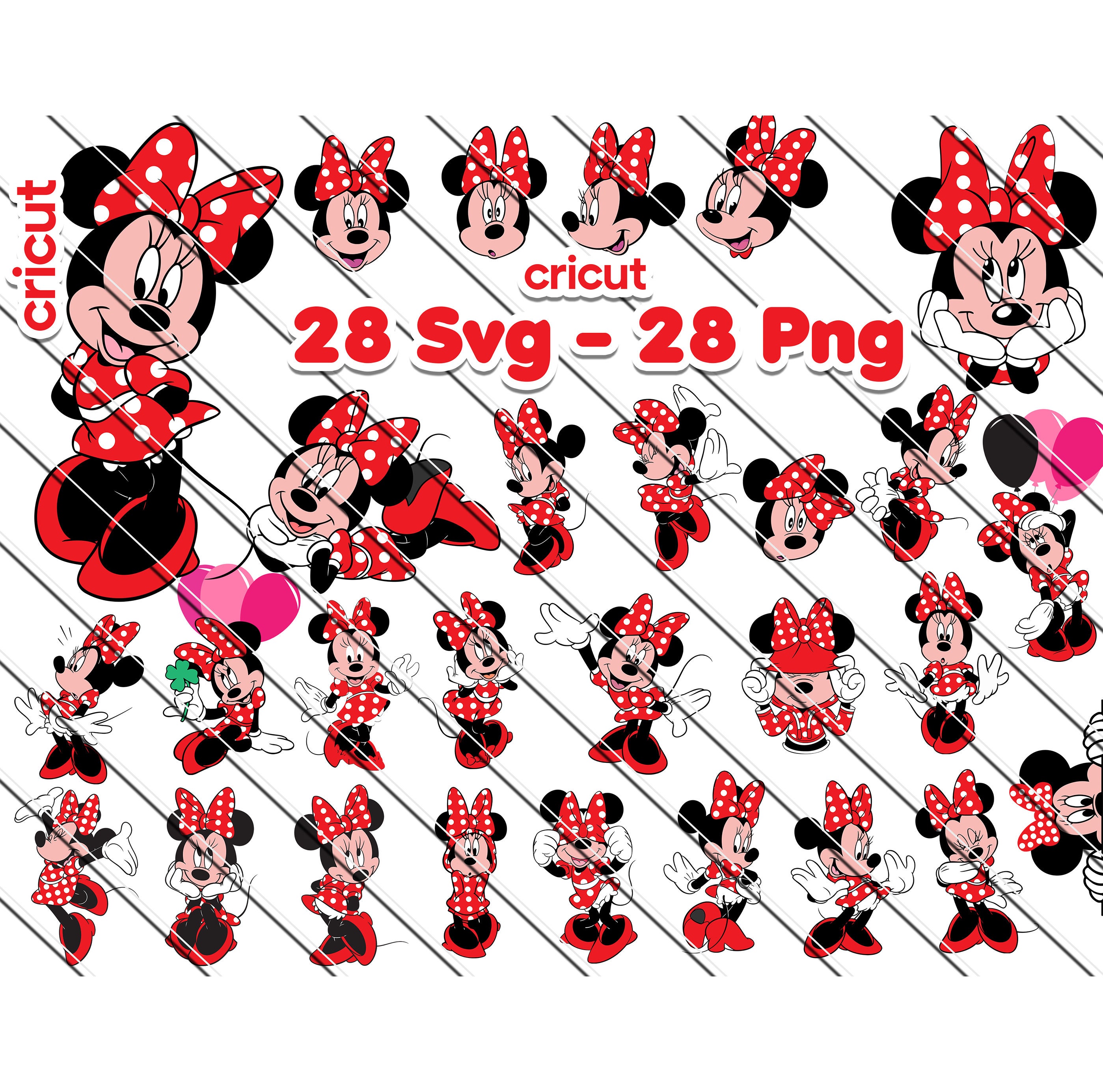 Ratón minnie rojo - Etsy México, image size:2798x2770