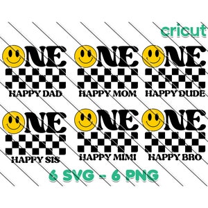 Um cara feliz combinando aniversário Svg,Png, primeiro aniversário, rosto sorridente Svg, roupa de aniversário, um cara feliz, aniversário de família, mamãe e eu