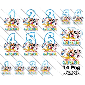 Clubhouse Birthday Png, Topper na tort, Projekt koszulki, Natychmiastowe pobieranie, Pliki cyfrowe