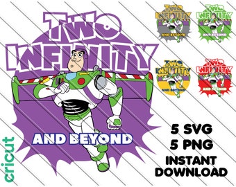 Zwei Unendlichkeit und Jenseits SVG PNG: Toy Story Geburtstag (Digitaler Download)