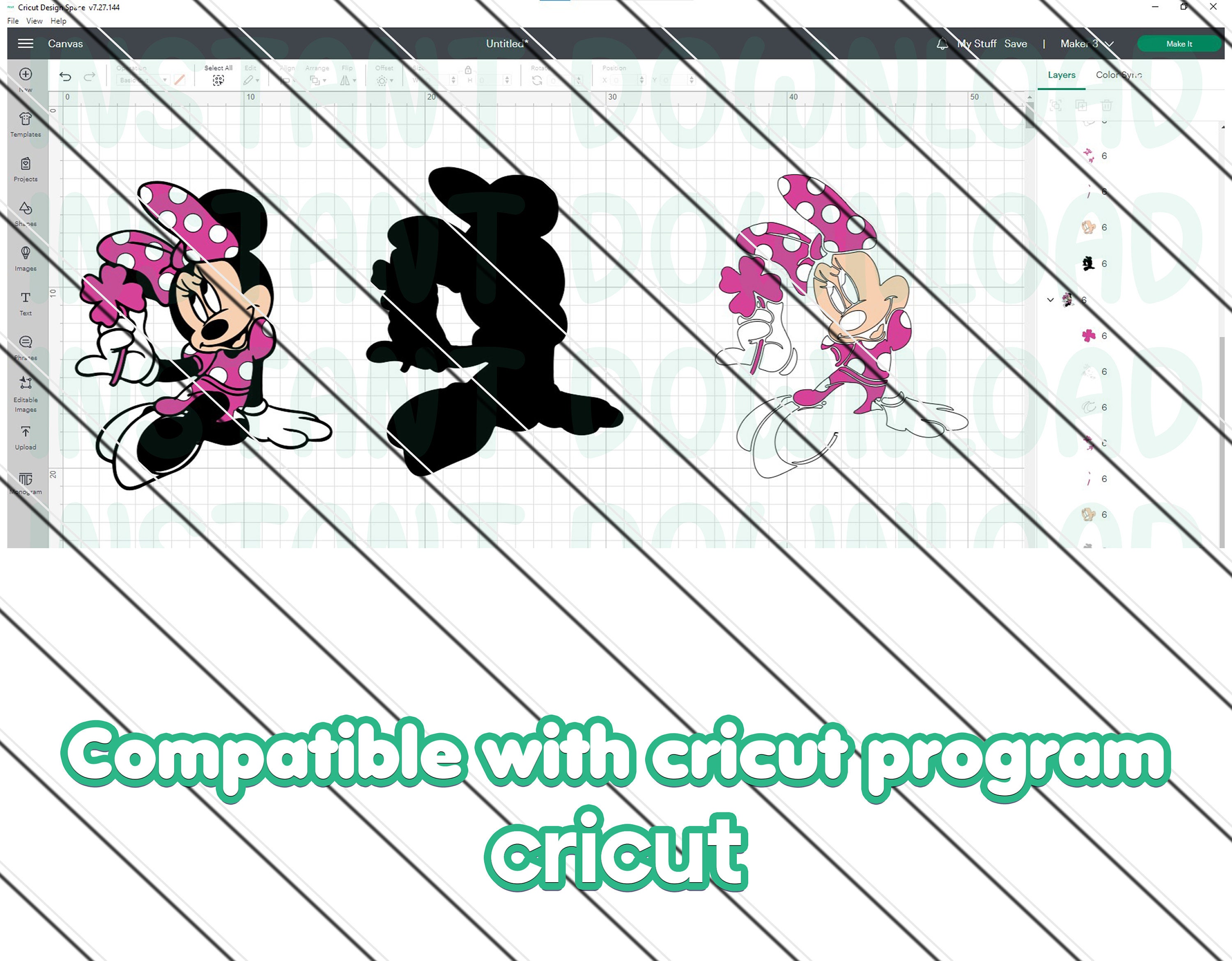 Minnie Mouse Svg Minnie Svg for Cricut Printable Minnie - Etsy