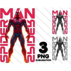 Pacote PNG do Homem-Aranha, Design de Camiseta de Aniversário de Super-herói, Decoração Digital para Festa de Super-herói, Download Instantâneo, Arte do Homem-Aranha para Imprimir