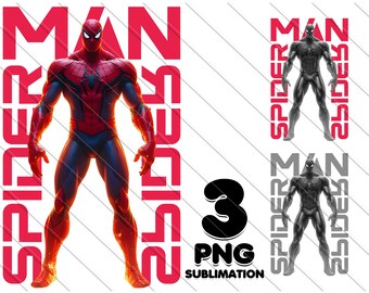 Spiderman PNG Bundle: Superhero Birthday Shirt Design (Digital Download)