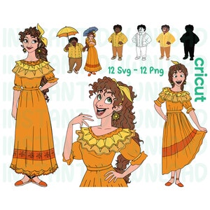 Pepa i Félix Madrigal Encanto SVG: pliki Cricut i sylwetki (pobieranie cyfrowe)