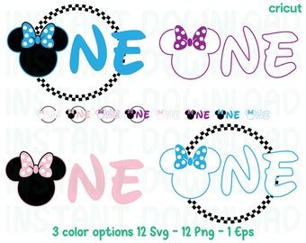 Mickey Mouse één verjaardag SVG, eerste verjaardag shirt SVG, 1e verjaardag T-shirt, Disney verjaardag grafische Tees, Minnie Mouse verjaardag Tee