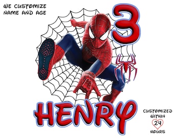 Customized Spiderman-themed birthday PNG, Personalize Your Celebration