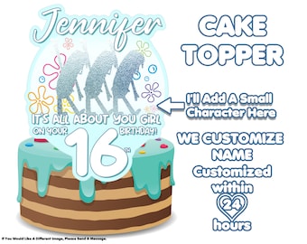 Personalized All About You Girl 16th Birthday Cake Topper: Boys Who Cry (Digital Download)