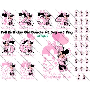 Birthday Girl, Matching Family Svg, Png Minnie Mouse Numbers Svg, Png, Minnie Mouse Png, Family Bundle Birthday Girl Svg, Minnie Mouse Svg
