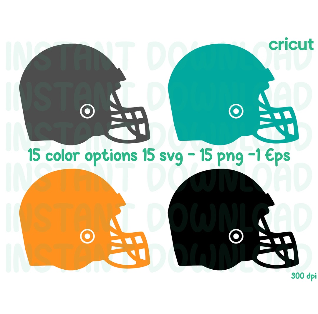 Football Helmet Svg Helmet Silhouette Football Helmet Cut Etsy