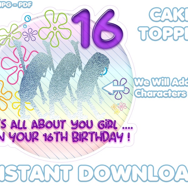 Spongebob 16th Birthday Cake Topper - Etsy Finland